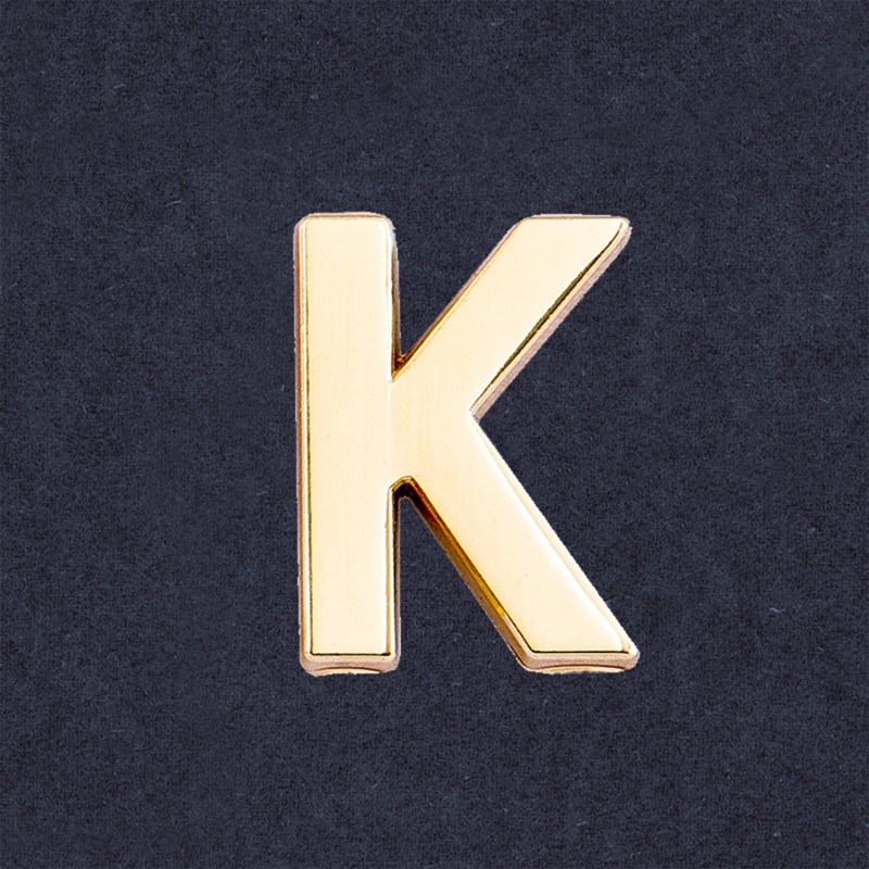 Thumbnail of Golden Letter K Pin image