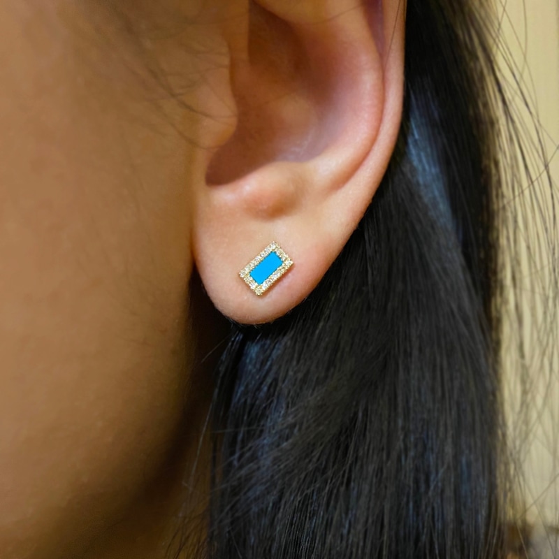 Turquoise studs on sale