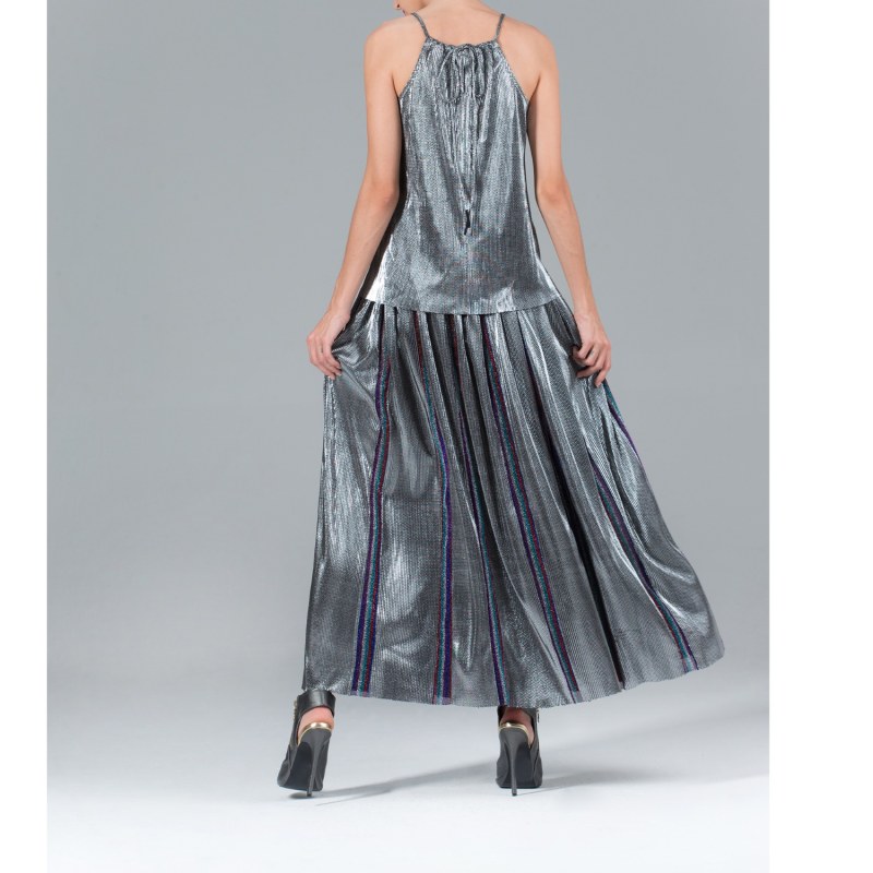 Thumbnail of Silver Pleated Skirt image