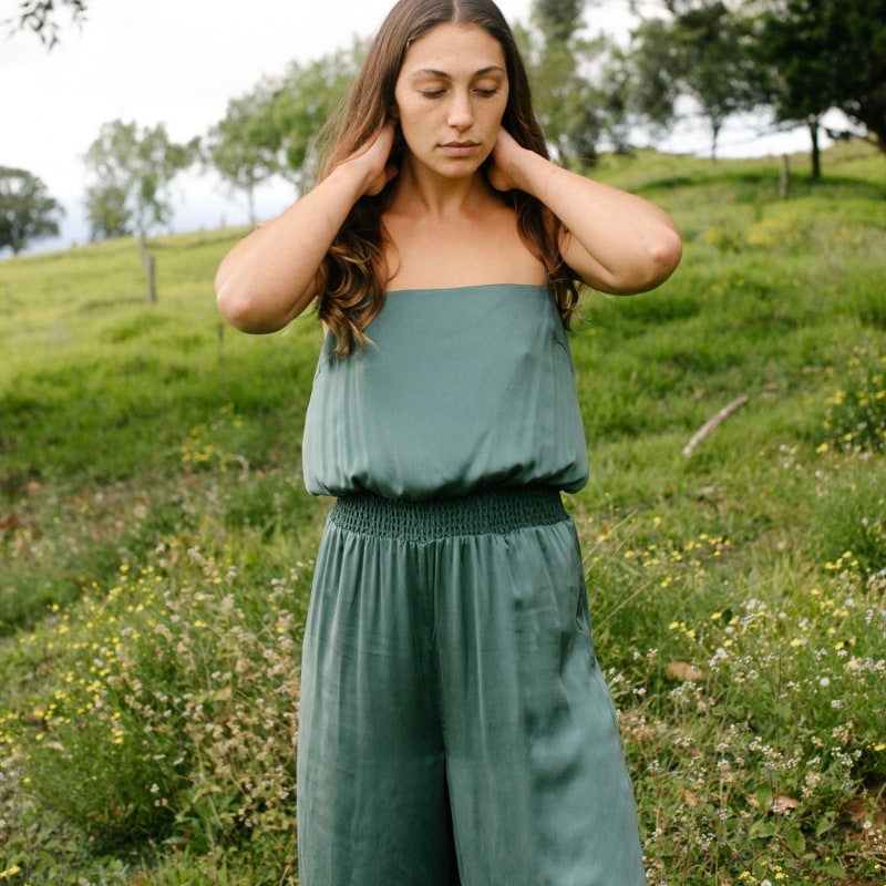 Thumbnail of The Flowered Milkweed Jumpsuit - Green image