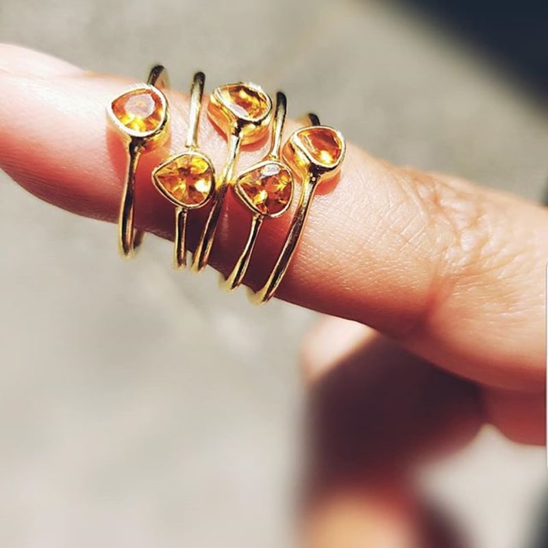 Citrine Ring - 18K Gold Vermeil by Karrah Jewellery