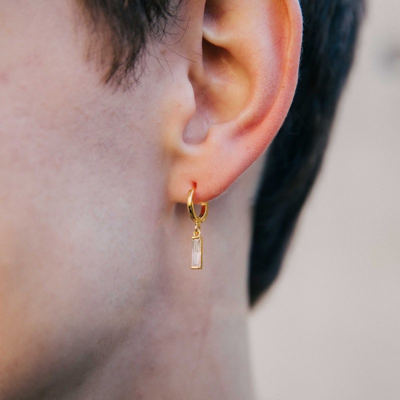 Gold drop down earrings clearance