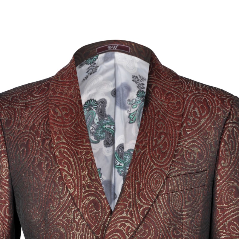 Wine Shawl Collar Blazer