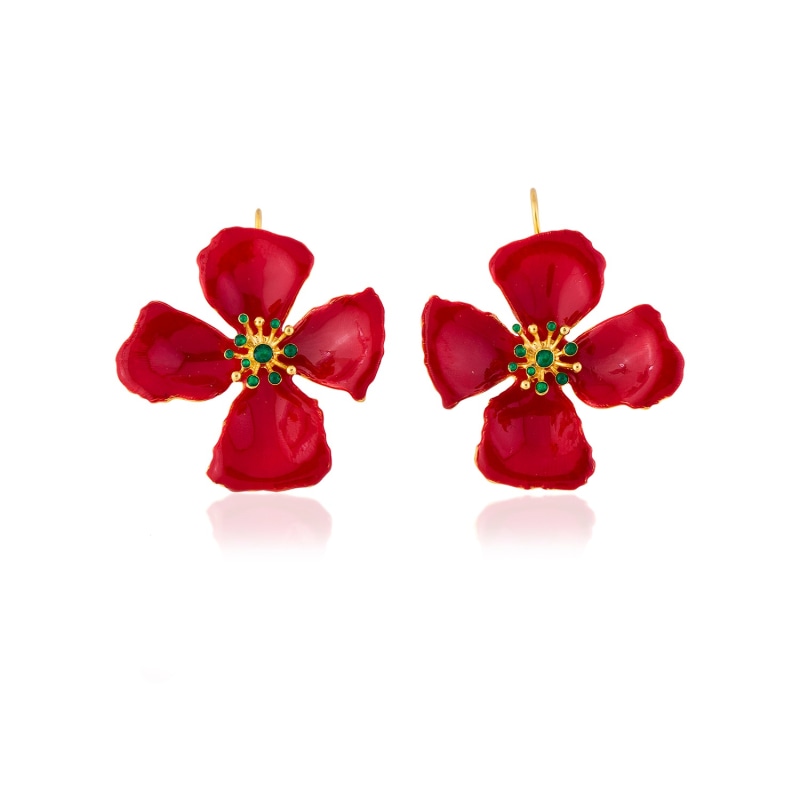 Hibiscus earrings deals