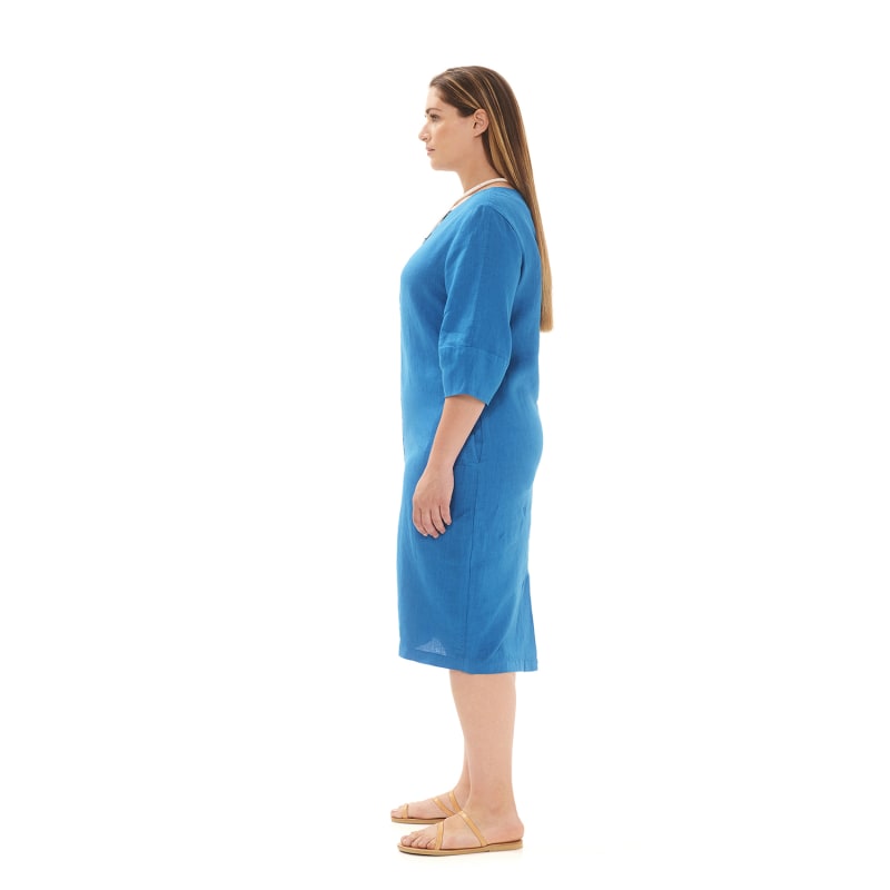 Linen Keyhole Dress