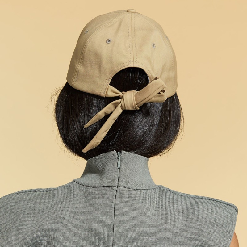 Thumbnail of Khaki Stylish Cap With Backward Tying image