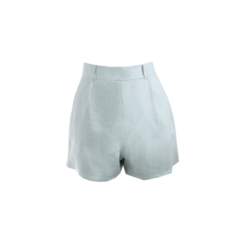 Thumbnail of Khatie Blue Linen Shorts image