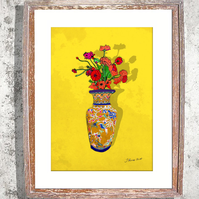 Thumbnail of Vase Of Poppies Signed Print image