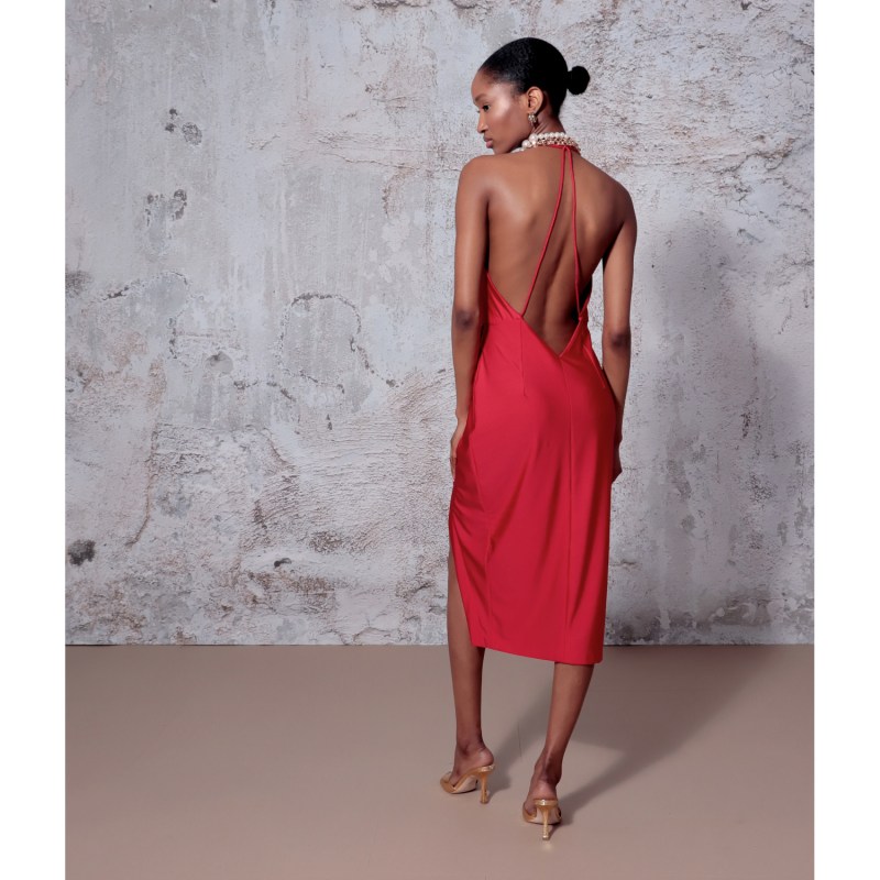 Thumbnail of Kim Red Midi Dress image