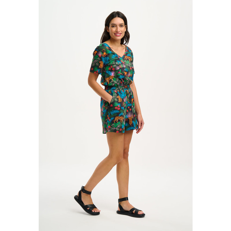 Thumbnail of Kimmy Jersey Playsuit Black/Multi, Jungle image