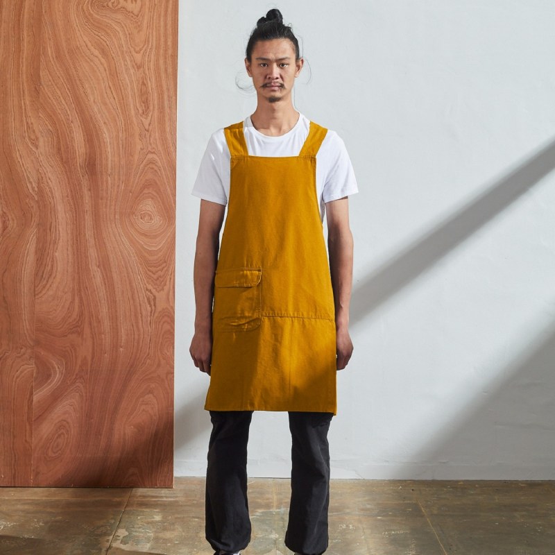 Thumbnail of The 9002 Cross Back Apron - Yellow image