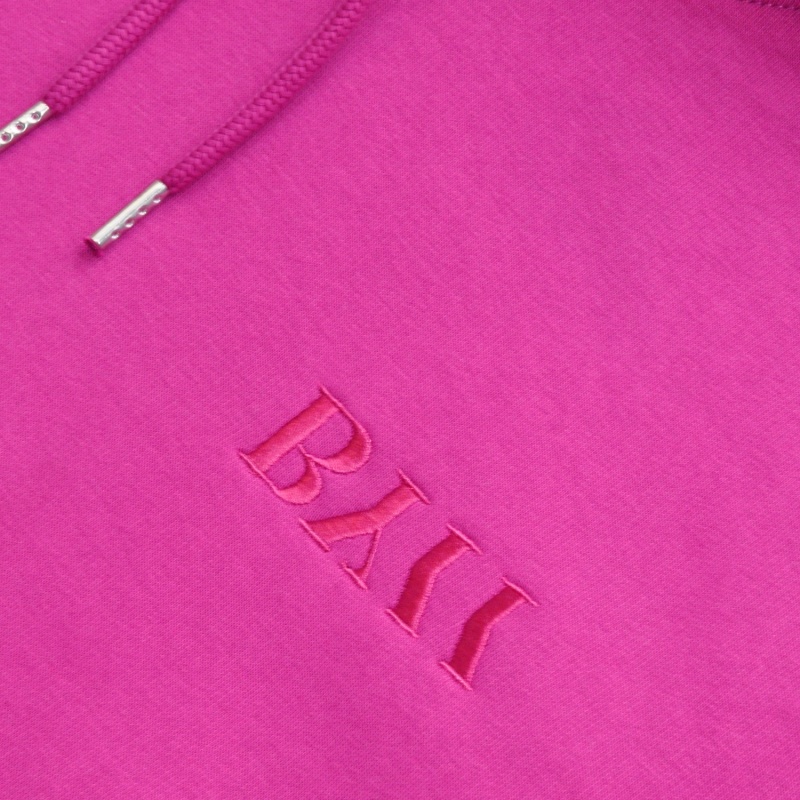 Thumbnail of BY11 Organic Cotton Embroidered Logo Hoodie - Pink & Purple image