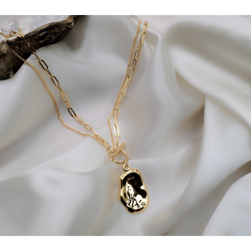 Thumbnail of Chelsea Double Chain Necklace- Gold image