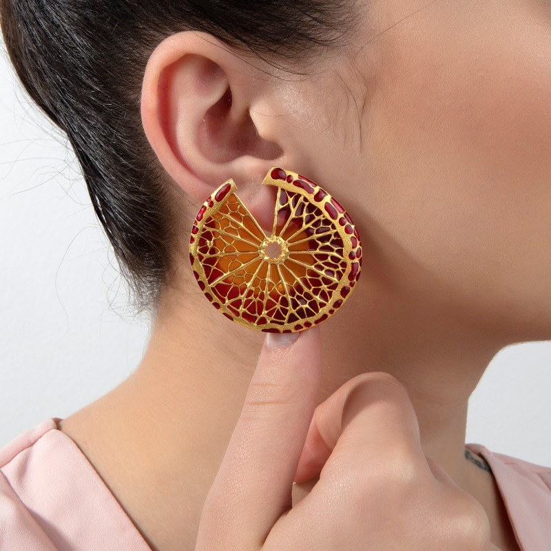 Thumbnail of Orange Slice Earrings image