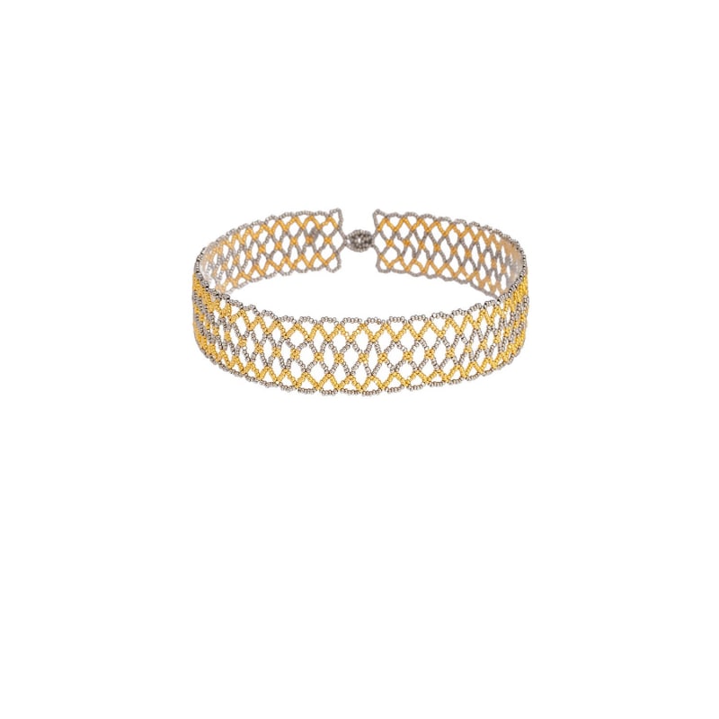 Thumbnail of Open-Weave Choker - 3 - Gold, Platinum image