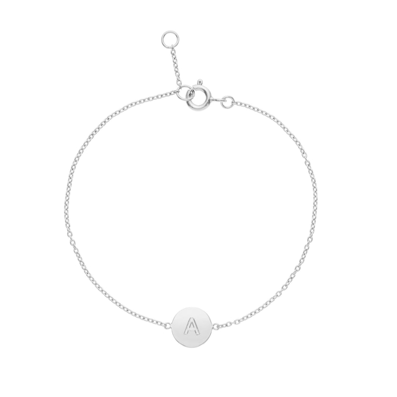 Thumbnail of Westwick Sterling Silver Disc Initial Bracelet image