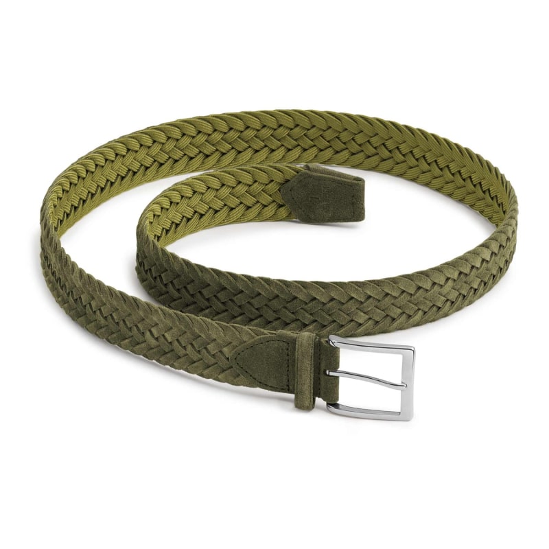 Thumbnail of Braided Suede Belt Green Vincenzo image