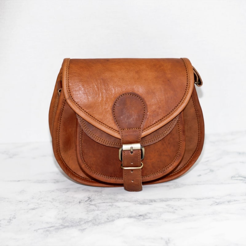 Thumbnail of Vida Vintage Leather Saddle Bag Mini image