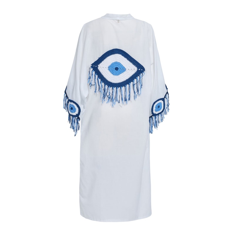 Thumbnail of Evil Eye Kaftan In White image