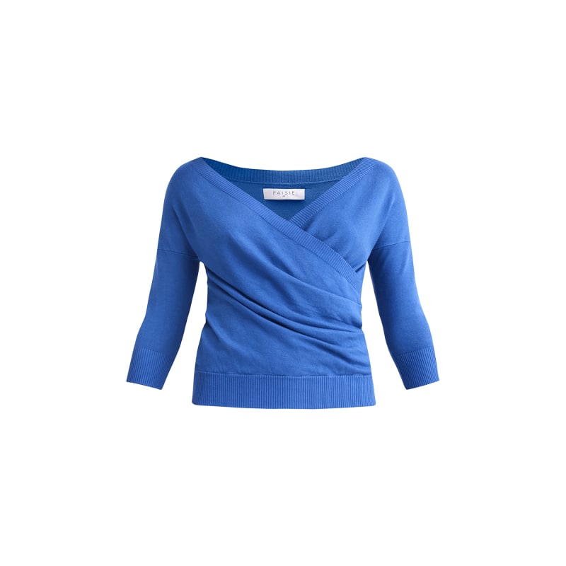 Thumbnail of Knitted Wrap Top Sleeves In Royal Blue image