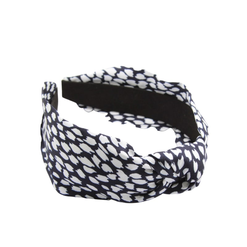 Thumbnail of Knotted Satin Silk Headband / Wild Dots image