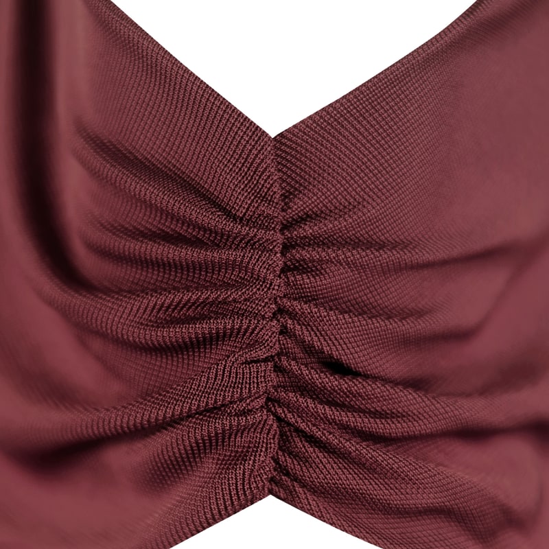 Thumbnail of Knuckle Down Claret Drop Shoulder Top image