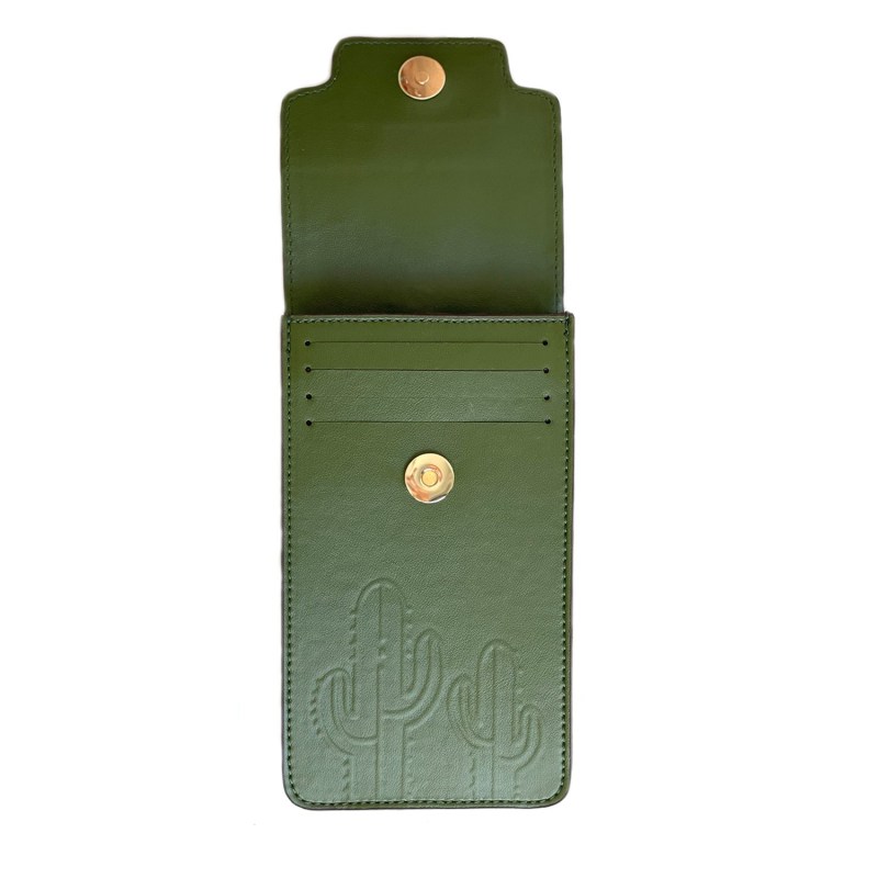 Thumbnail of Cactus Leather Phone Bag Green image