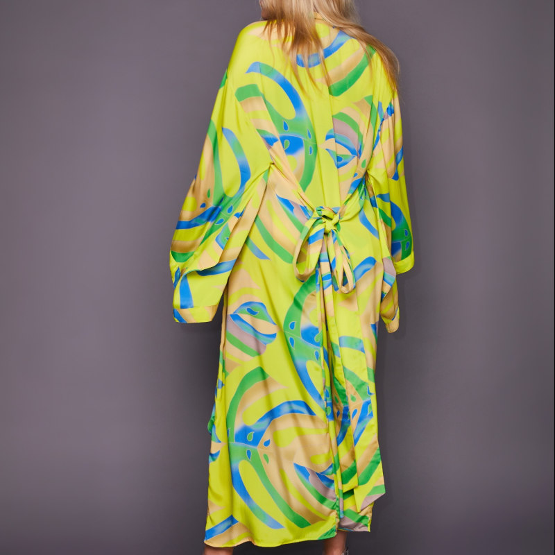 Thumbnail of Niko Yellow Palm Kimono image