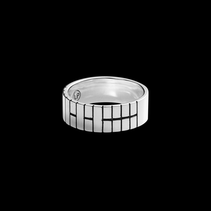 Thumbnail of Korean Trigram Ring - Sterling Silver image