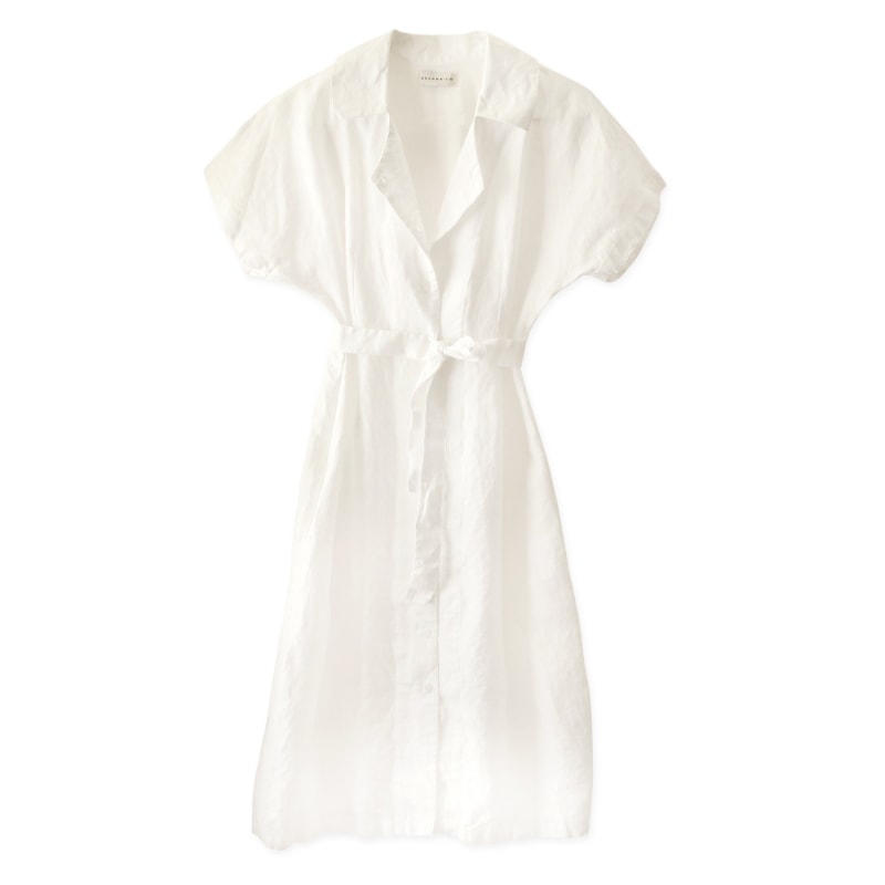 Thumbnail of Arya Safari Midi Shirt Dress In Off White image