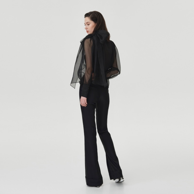 Sheer Black Organza Blouse | LITA COUTURE | Wolf & Badger Sheer Black Organza Blouse | LITA COUTURE | Wolf & Badger