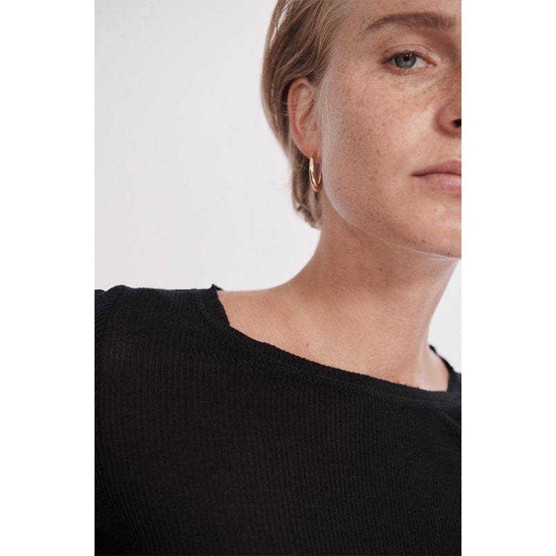 Thumbnail of Ribbed Long Sleeve Top Black image