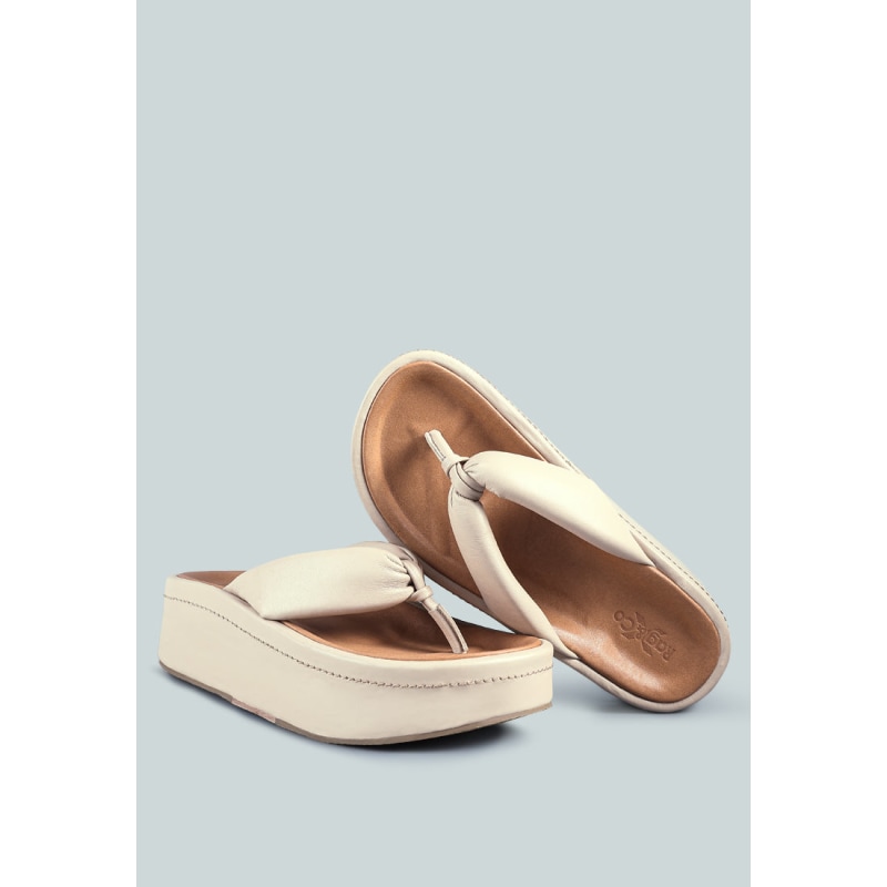 Thumbnail of Welch Nude Thong Platform Sandals image