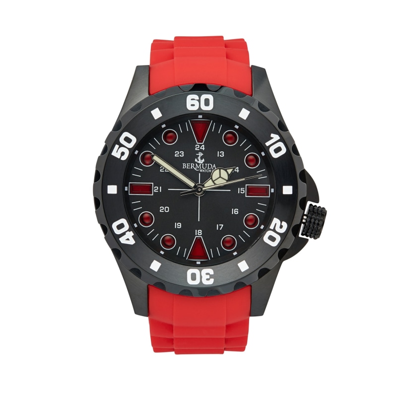 Thumbnail of Bermuda Watch Co Shelly Bay Smart Light Red & Black Watch Mens image