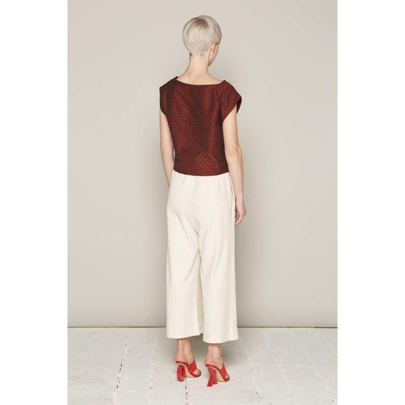 Thumbnail of Crop Top In Organic Cotton - Burgundy image