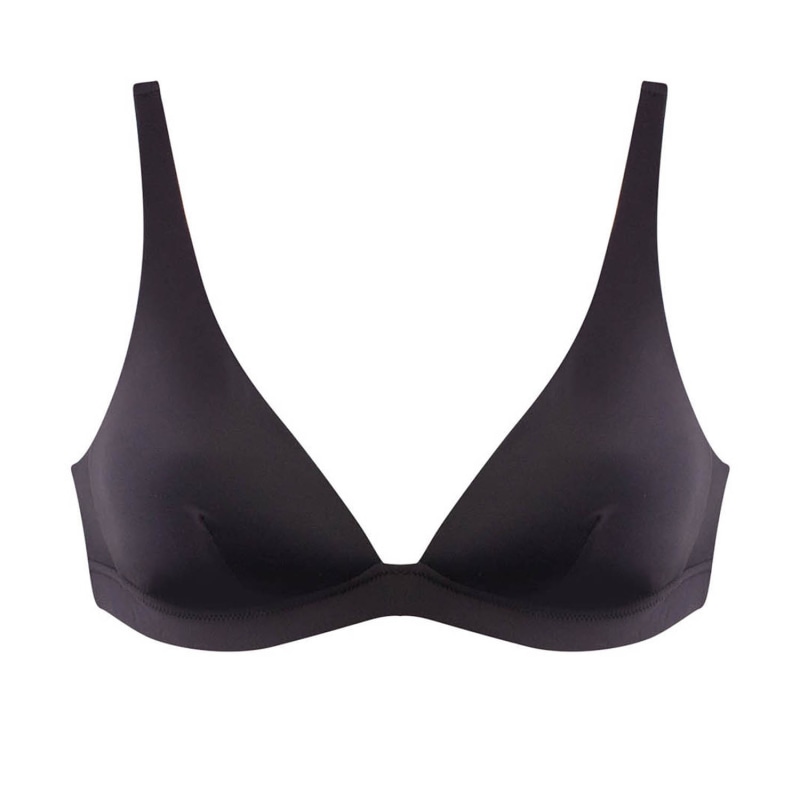 MAISON NO WIRE NO PADS - Triangle bra - black