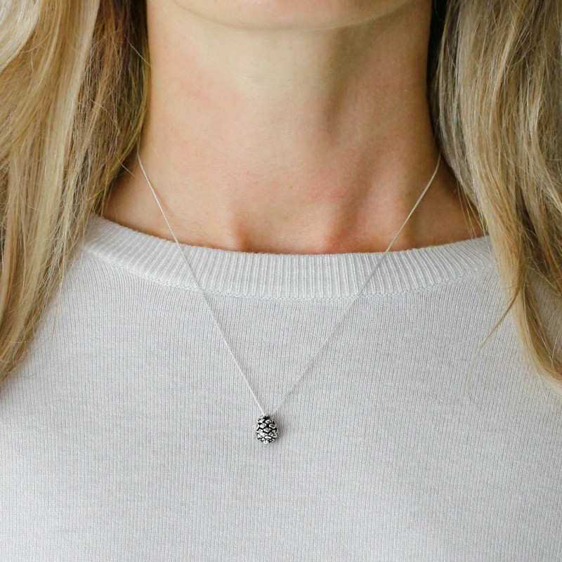 Sterling silver 2025 pinecone necklace