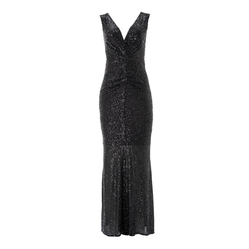 Bcbg black top sequin dress