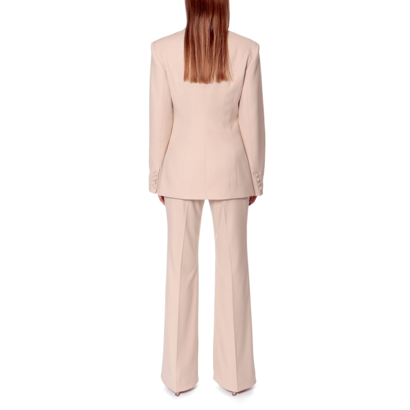 Thumbnail of Kyle Pearl Ivory High Waisted Trousers - Long image