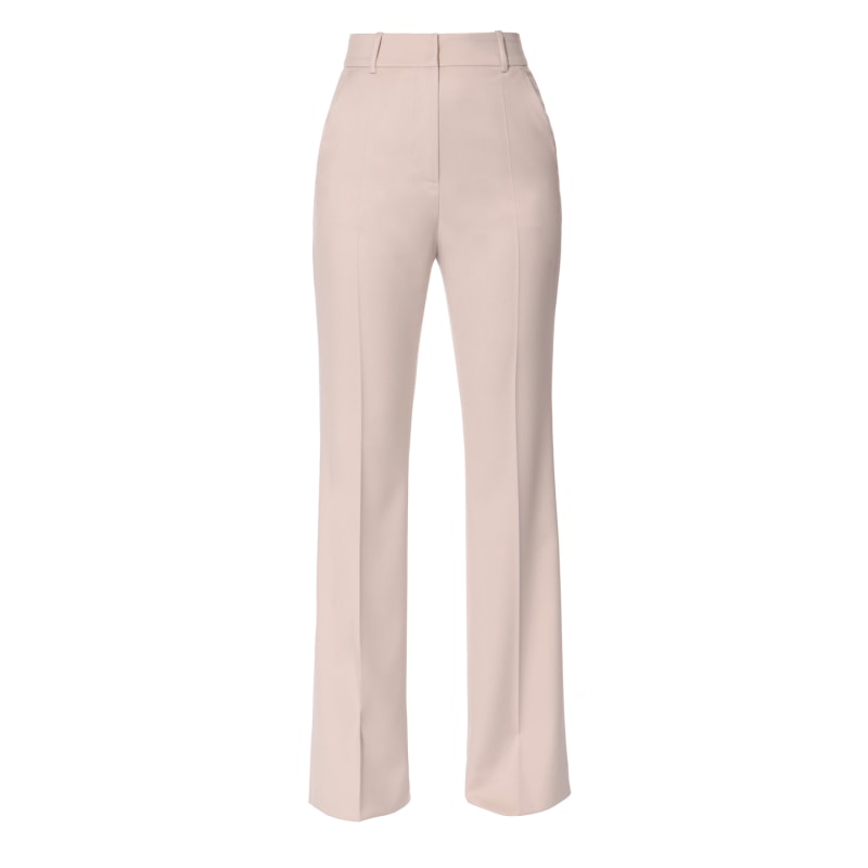 Thumbnail of Kyle Pearl Ivory High Waisted Trousers - Long image