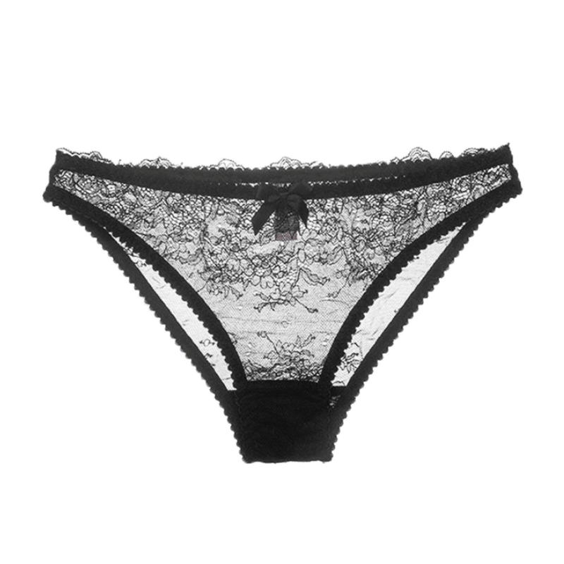 Thumbnail of Kyoto Black Chantilly Lace  Brief image