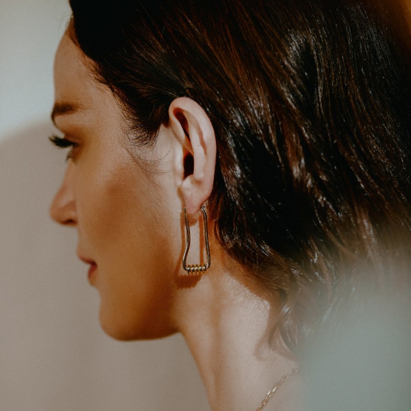 Thumbnail of Metope Earrings - 18K Gold Vermeil image