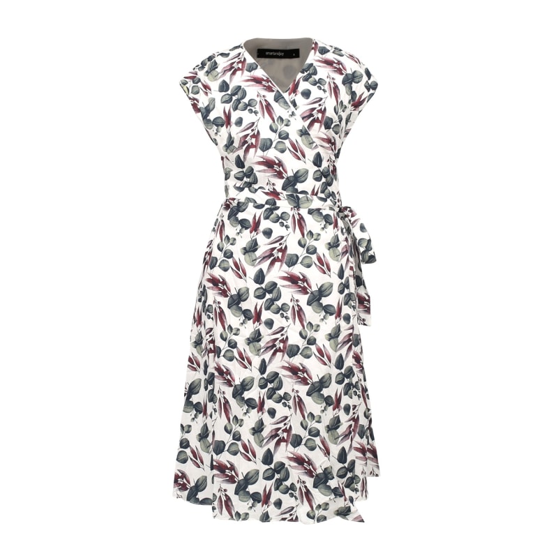 Thumbnail of Wrap Leaves Print Dress image