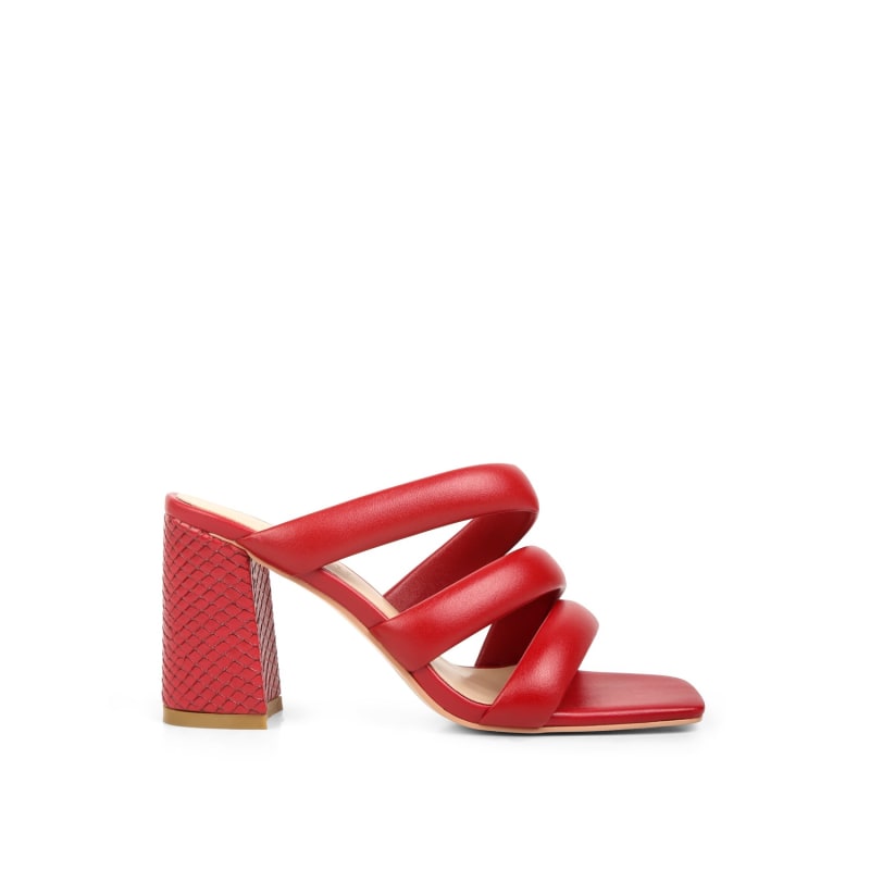 Chunky red sandals sales
