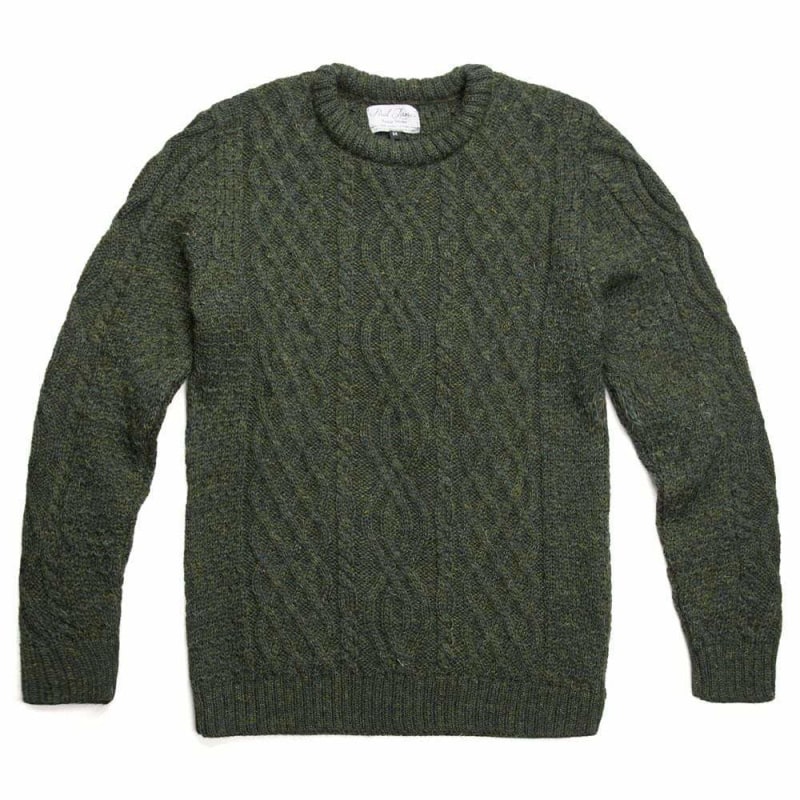Green cable knit jumper mens clearance