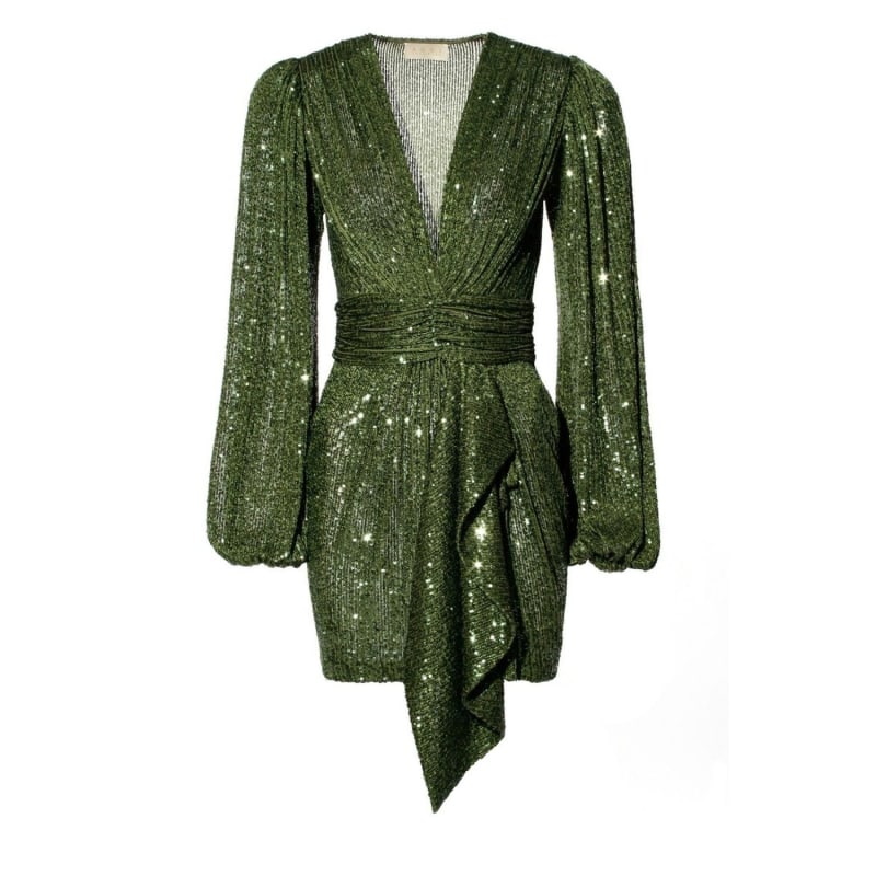 Attico green sequin dress online
