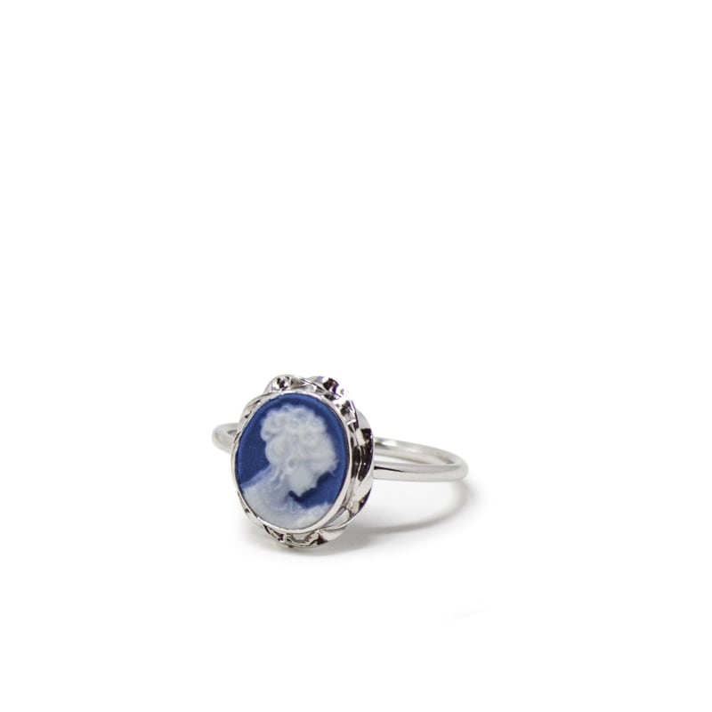 Thumbnail of Blue Mini Cameo Stacking Ring image