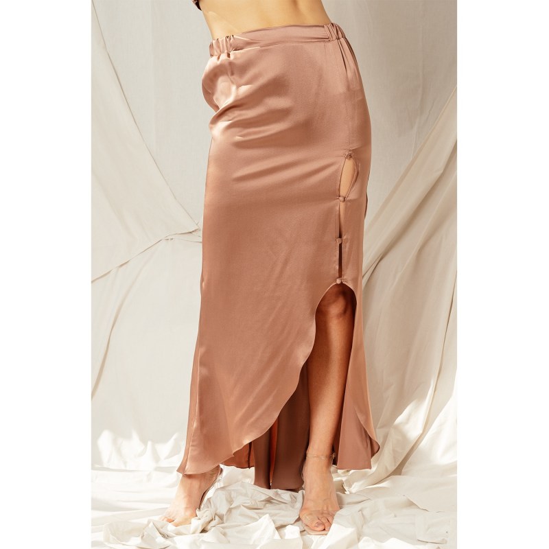 Thumbnail of Godet Skirt With Slit Copper image