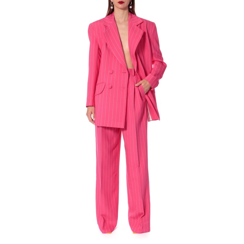 Thumbnail of Gwen Hot Pink Hight Waist Wide Trousers image