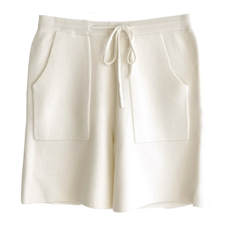 Thumbnail of Cashmere Cargo Pocket Shorts - Ivory image